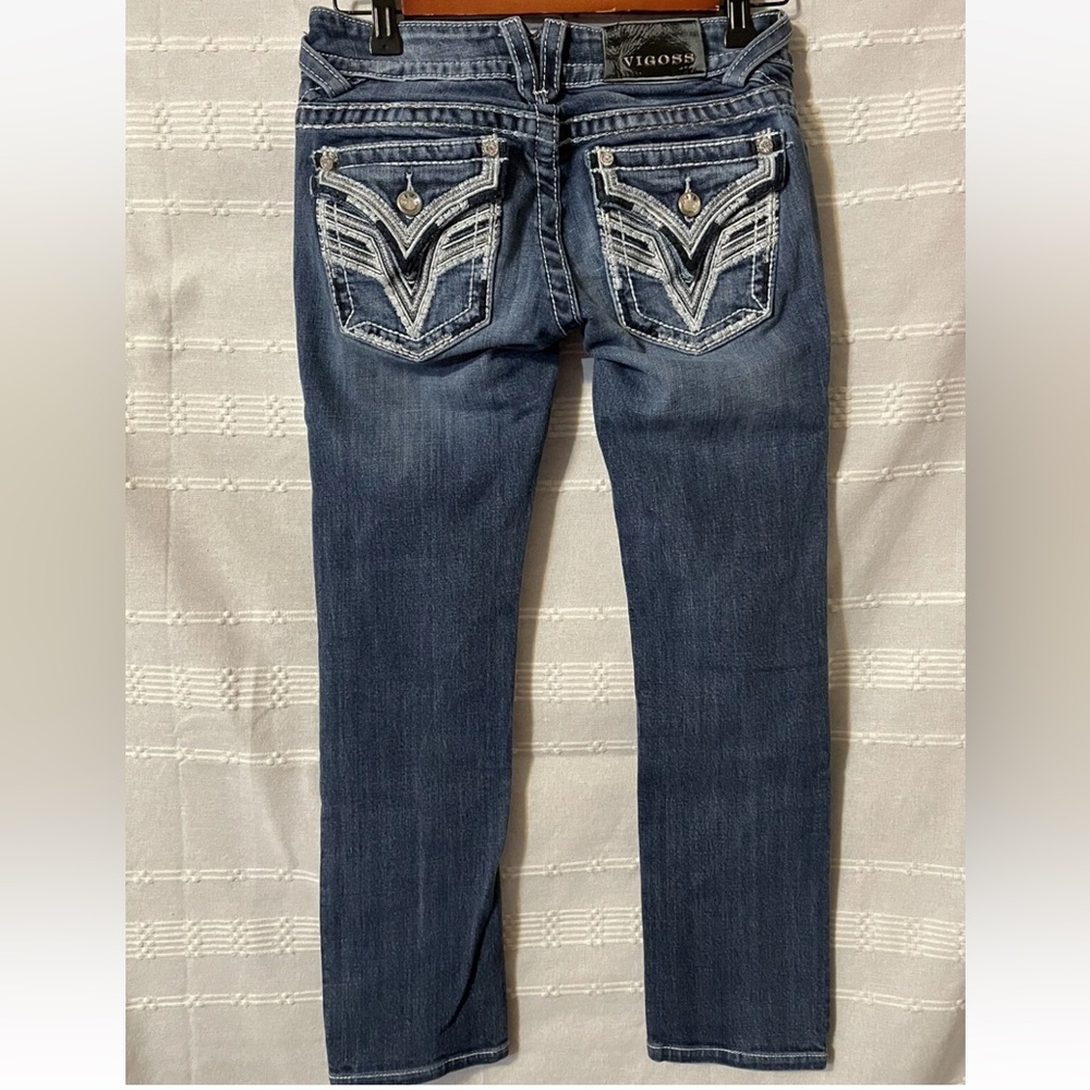 Vigoss The New York Straight Denim  Embroidered Back-Pocket Jeans